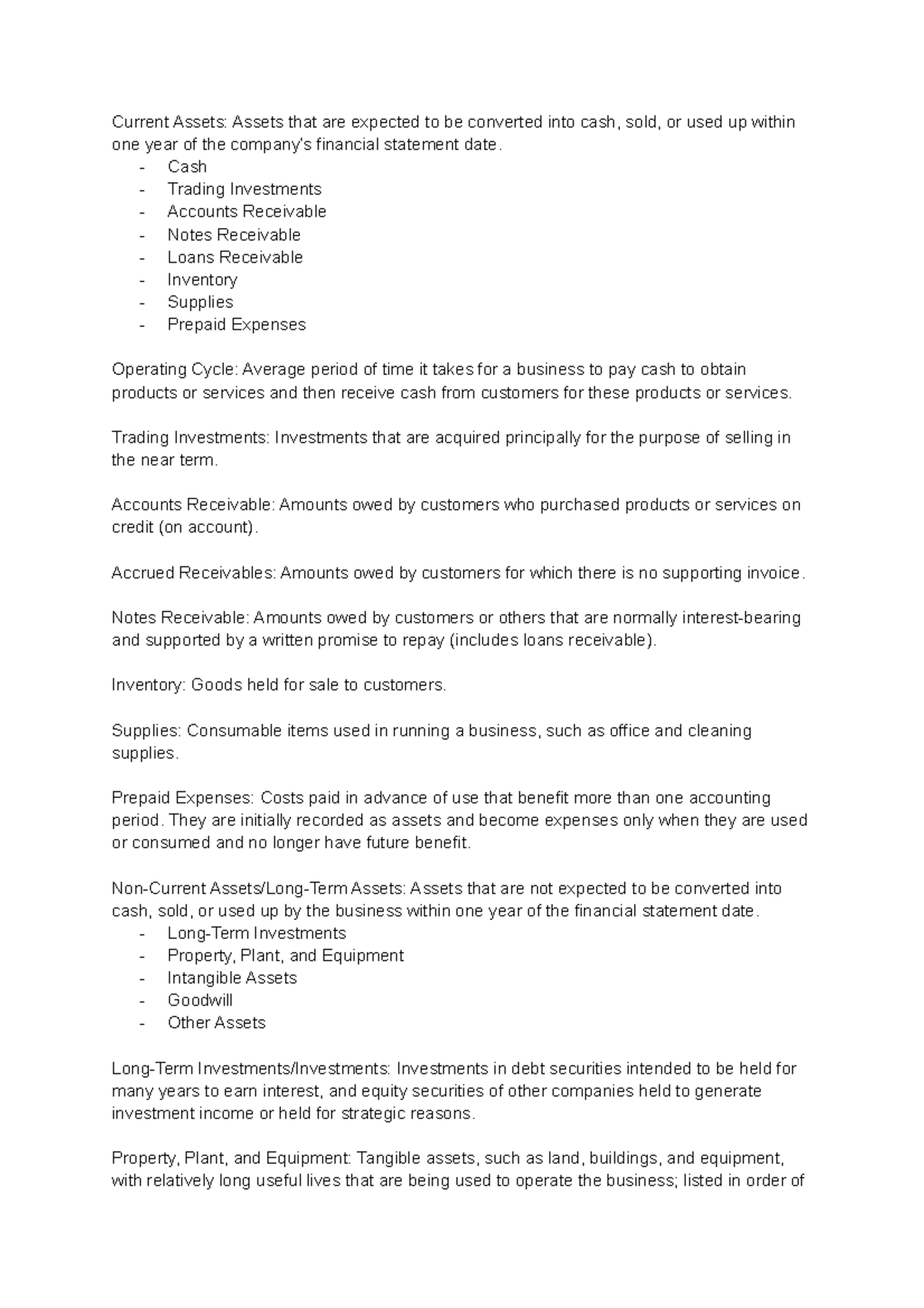 Chapter 2 A Further Look at Financial Statements - Current Assets ...