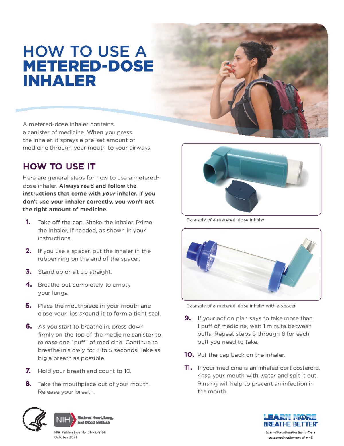 How to Use a Metered Dose Inhaler - HOW TO USE A METERED-DOSE INHALER A ...