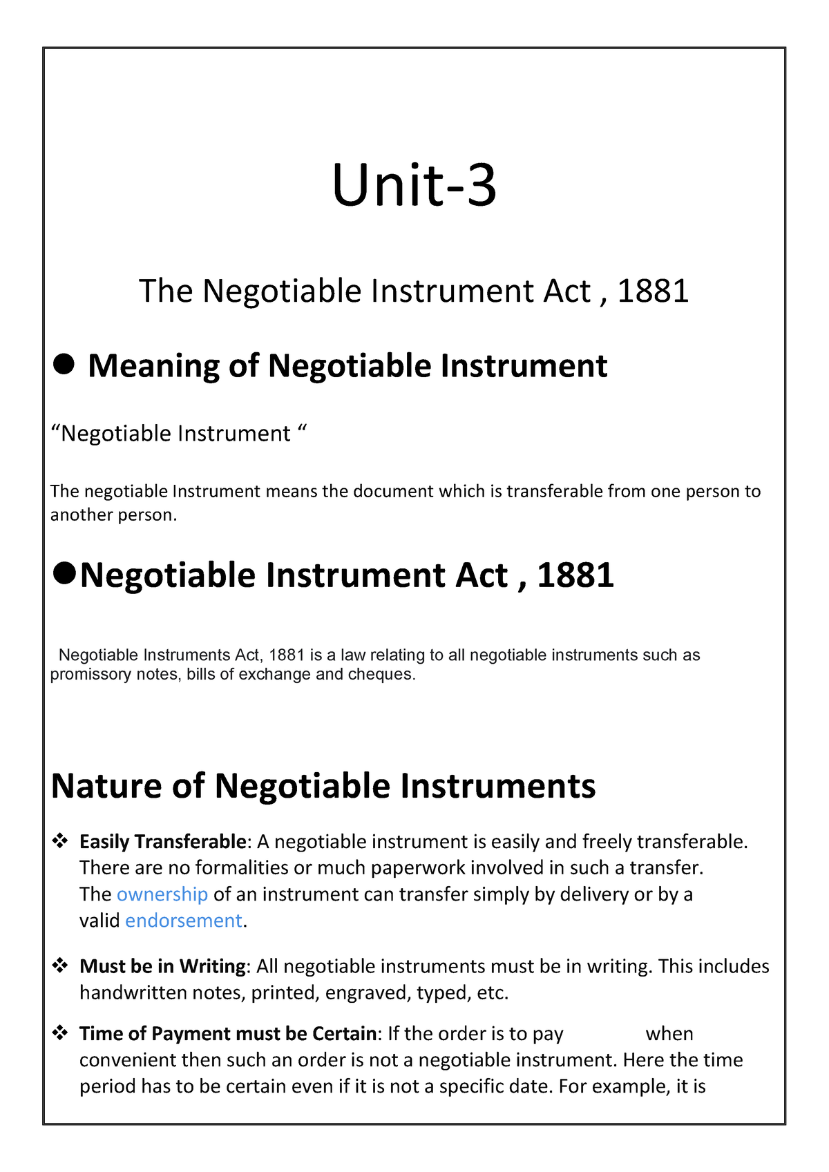 Unit 3 Business Law - Management Basics - Studocu