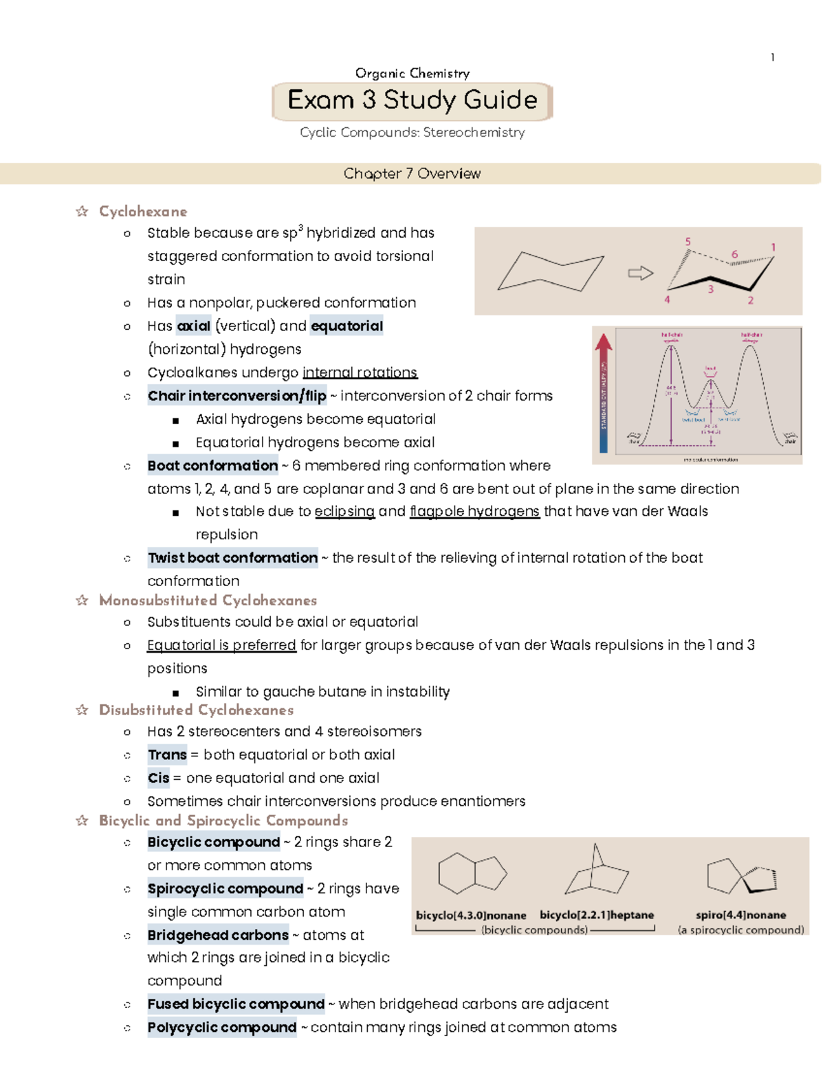 Exam 3 Chem 2443 Organic Chemistry - Organic Chemistry Exam 3 Study ...