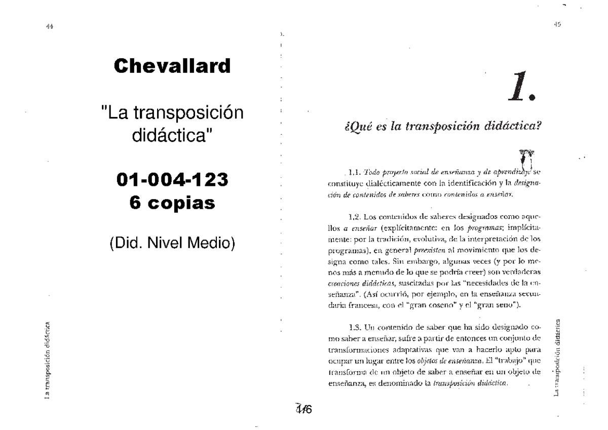 Chevallard (1991) - Teora - Recursos Humanos - Studocu