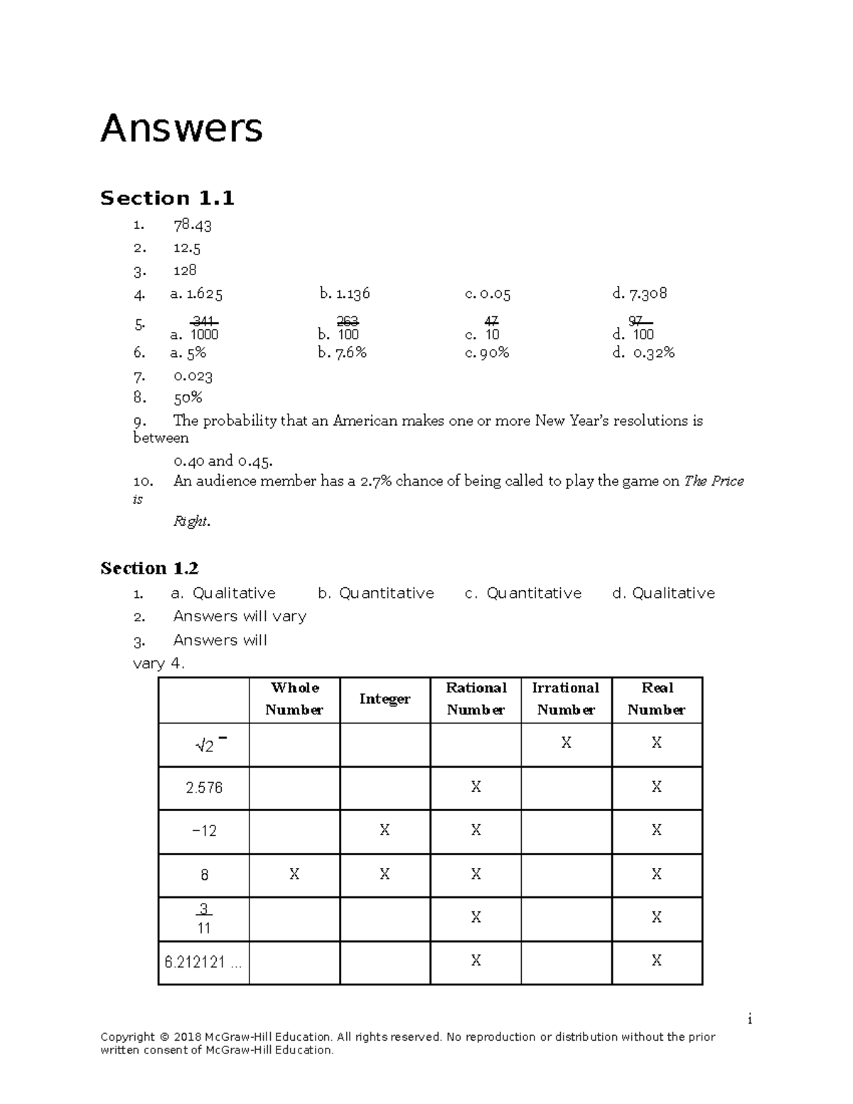 Worksheet Answers final - i Copyright © 2018 McGraw-Hill Education. All