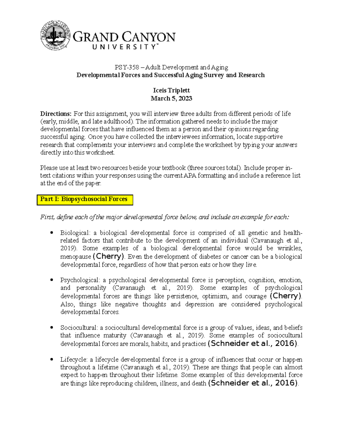 PSY-358-RS-Developmental Forces and Successful Aging Assignment - PSY ...
