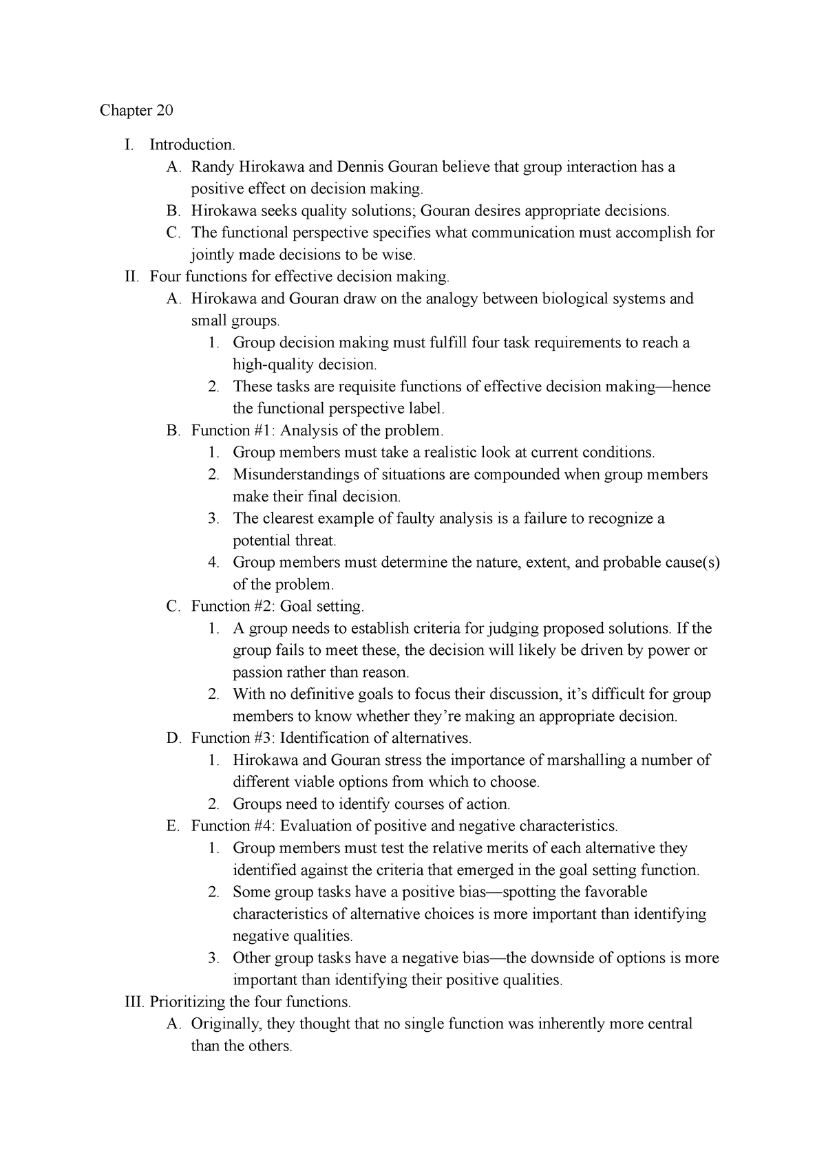 ICS Chapter 20, 21, 22 & 24 - Chapter 20 I. Introduction. A. Randy ...