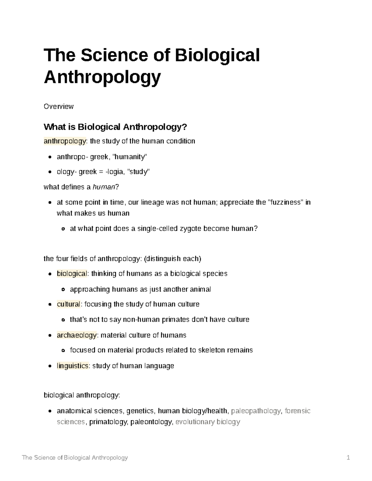 The Science Of Biological Anthropology - The Science Of Biological ...