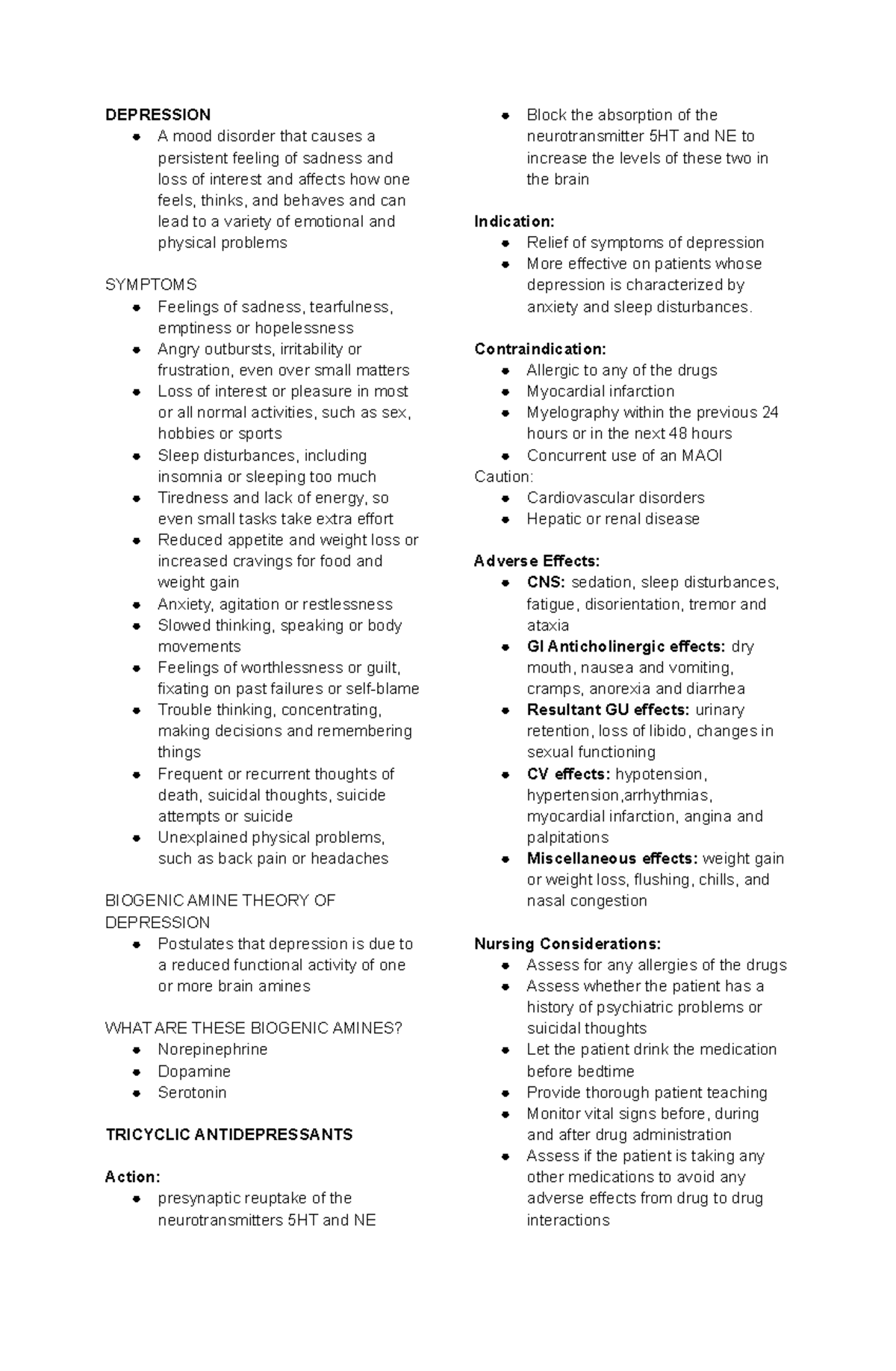 21-Antidepressant-Agents - DEPRESSION A mood disorder that causes a ...