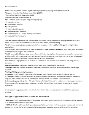 Cp1212 module 2 notes - UNIT 1: Demonstrate using Operators and ...