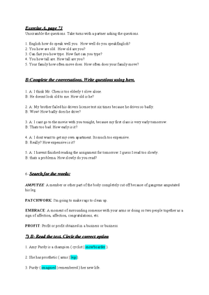 World english 2 answer key - WORKBOOK ANSWER KEY UNIT 1 FOOD FROM THE ...