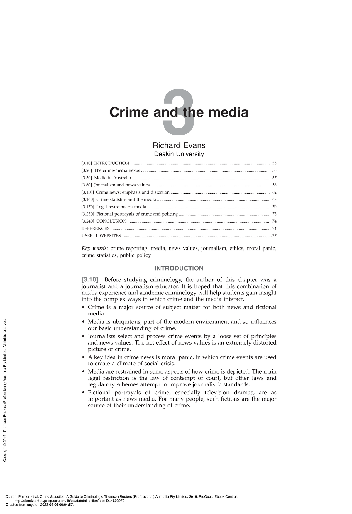 Media and crime - 3 Crime and the media Richard Evans Deakin University ...