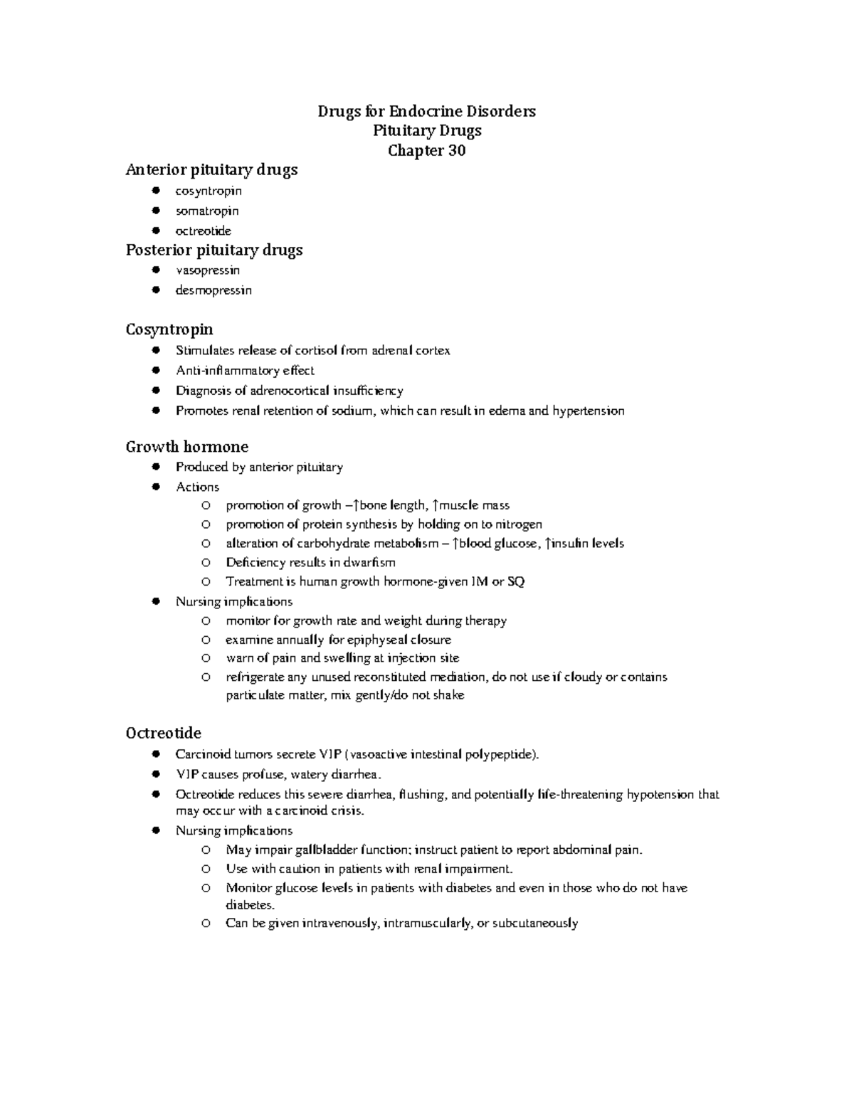 drugs-for-endocrine-disorders-handout-drugs-for-endocrine-disorders