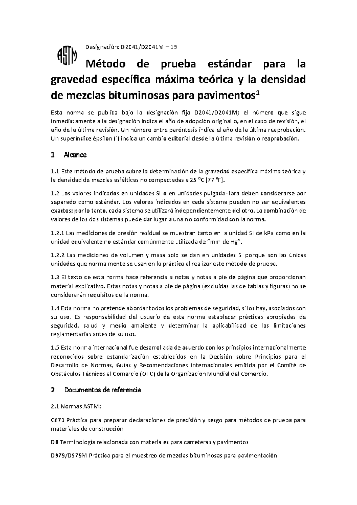 Astm D 2041 Traducido Designación D 2041 D2041m 19 Método De Prueba Estándar Para La 3188