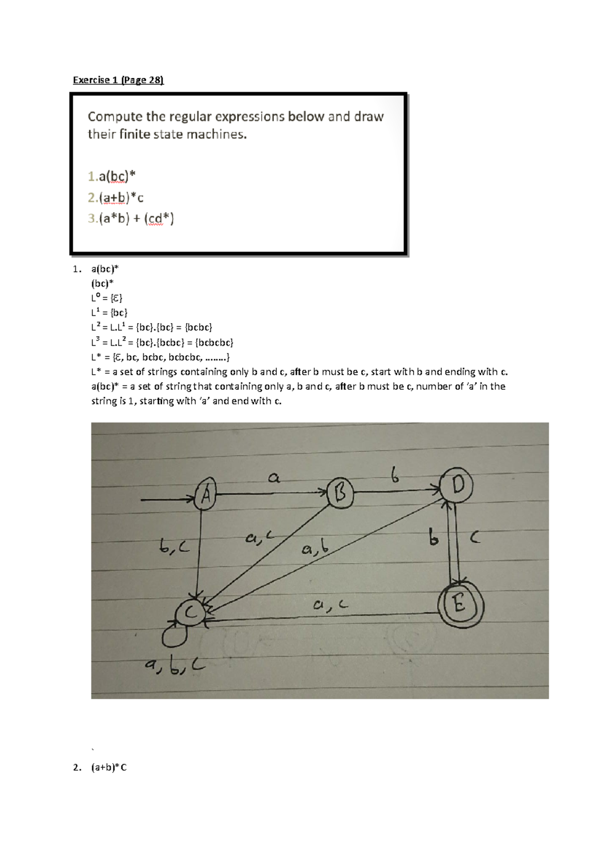 Exercise Week 4 - Tutorial on subject principles of compilers ...