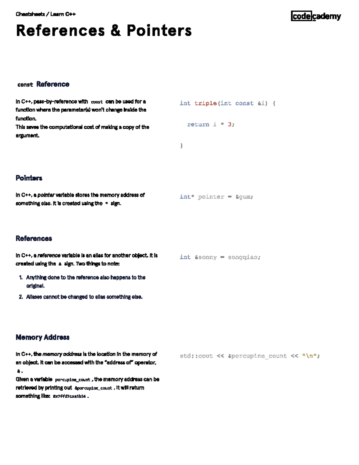 Refernces - References , pointers etc - Programming Fundamentals - Studocu