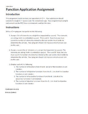 Function - Computer Science and Engineering - Injective(one-to-one ...