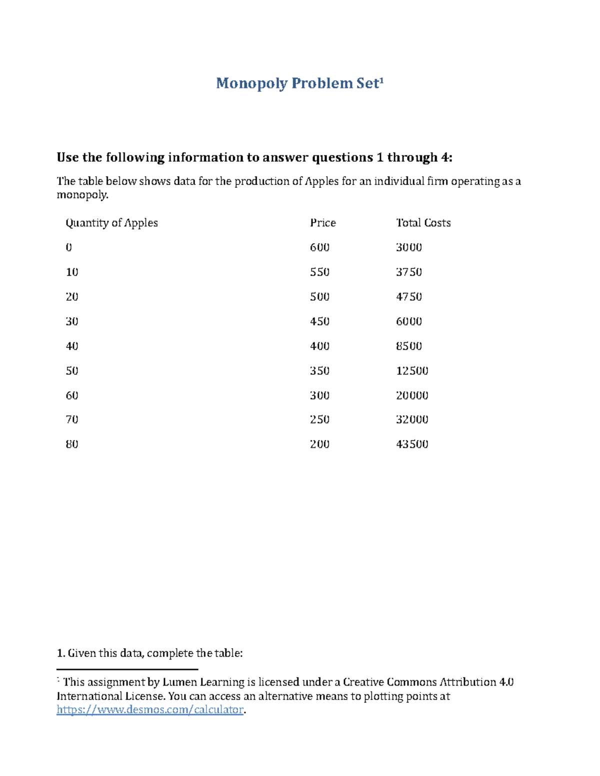 09+Monopoly.docx - Google Docs - Monopoly Problem Set 1 Use the ...