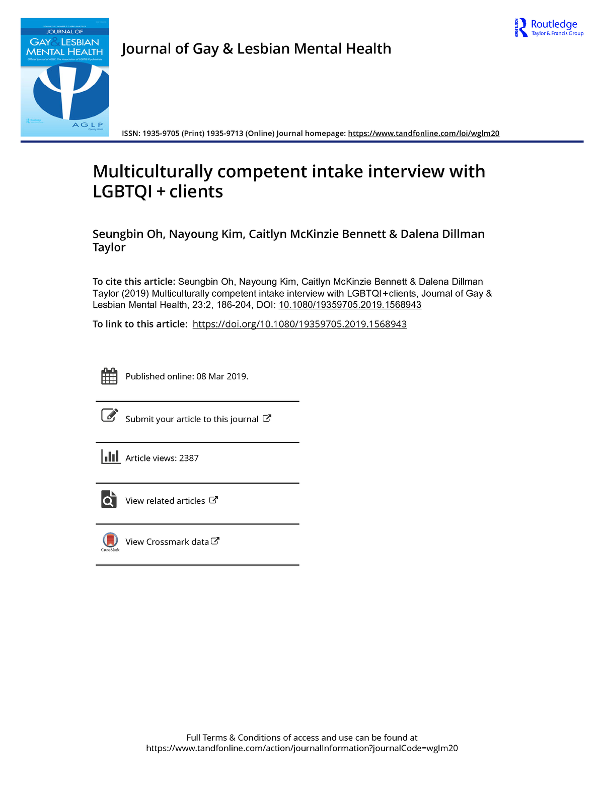 Multiculturally competent intake interview with Lgbtqi clients - Full Terms  & Conditions of - Studocu