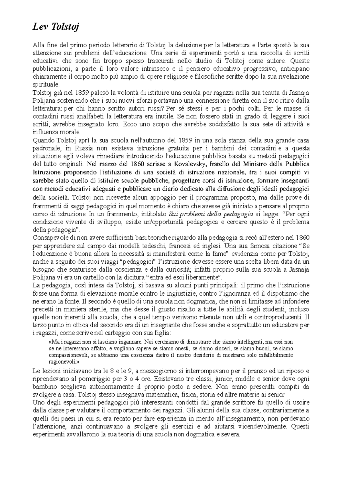 Tolstoj Lev Tolstoj Alla fine del primo periodo letterario