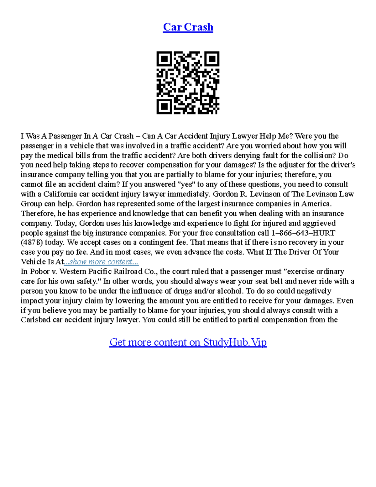 Car Crash Essay Car Crash I Was A Passenger In A Car Crash Can A