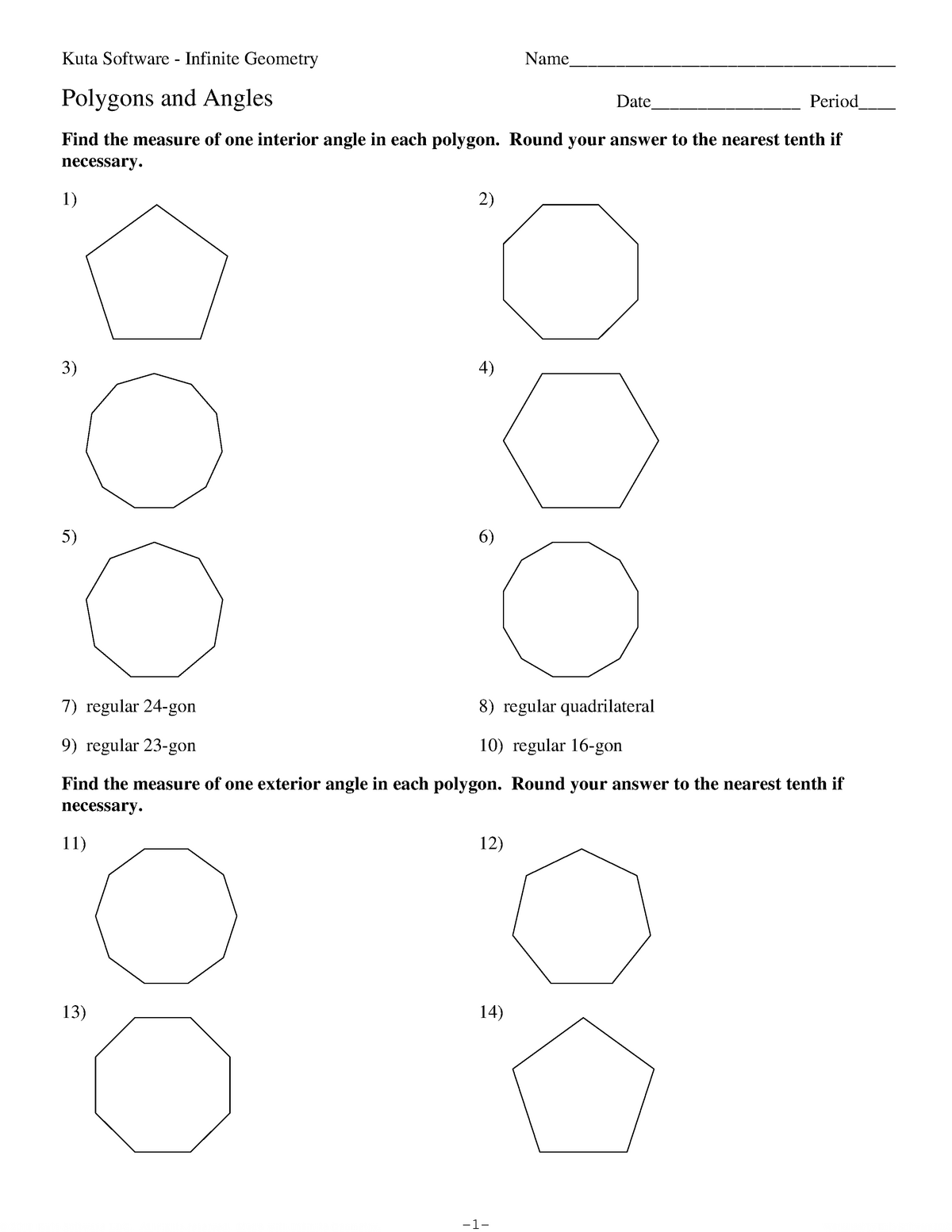 22-Polygons and Angles - Lecture notes 22 - Bsed Math - MAT - StuDocu Within Polygon And Angles Worksheet