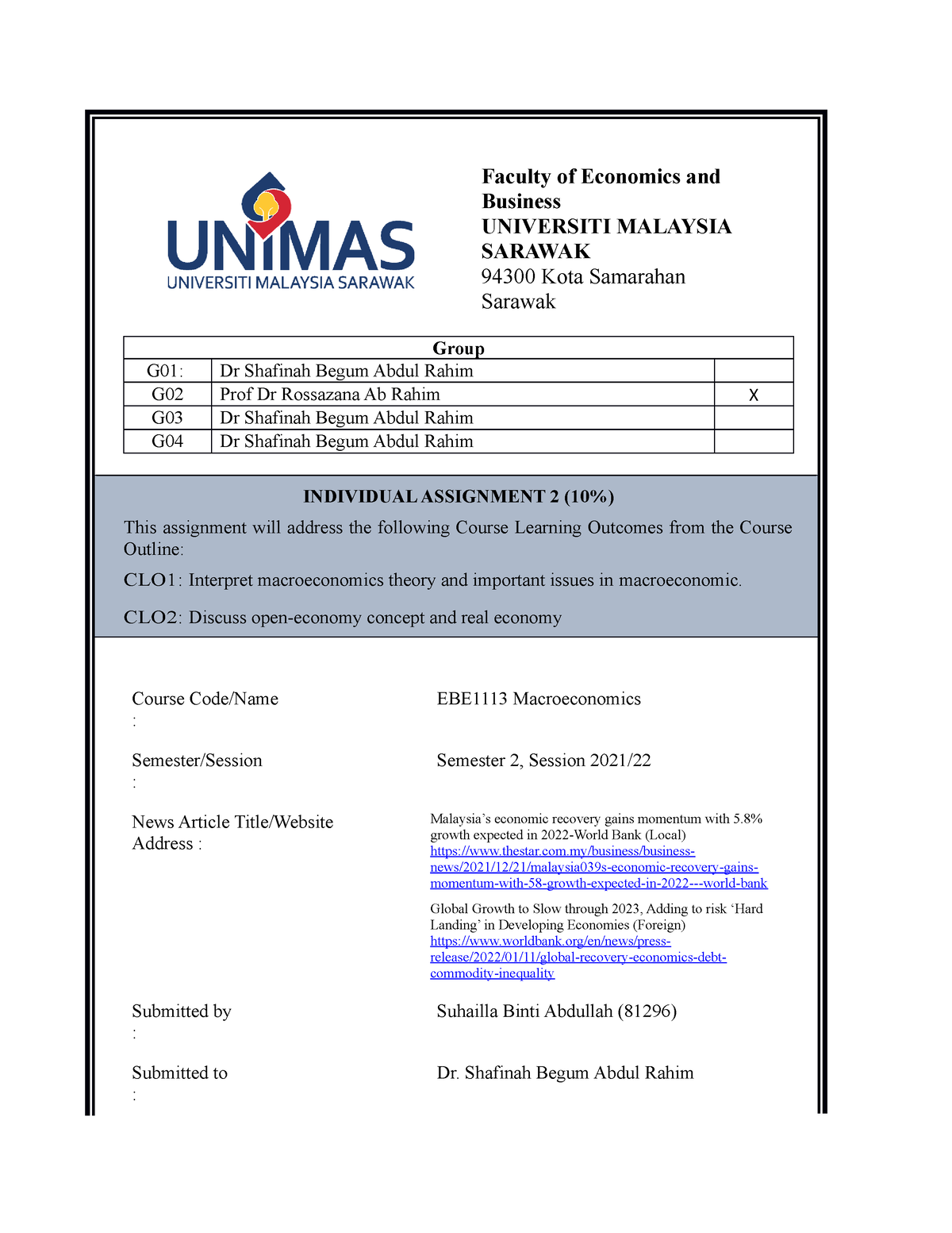 assignment format malaysia