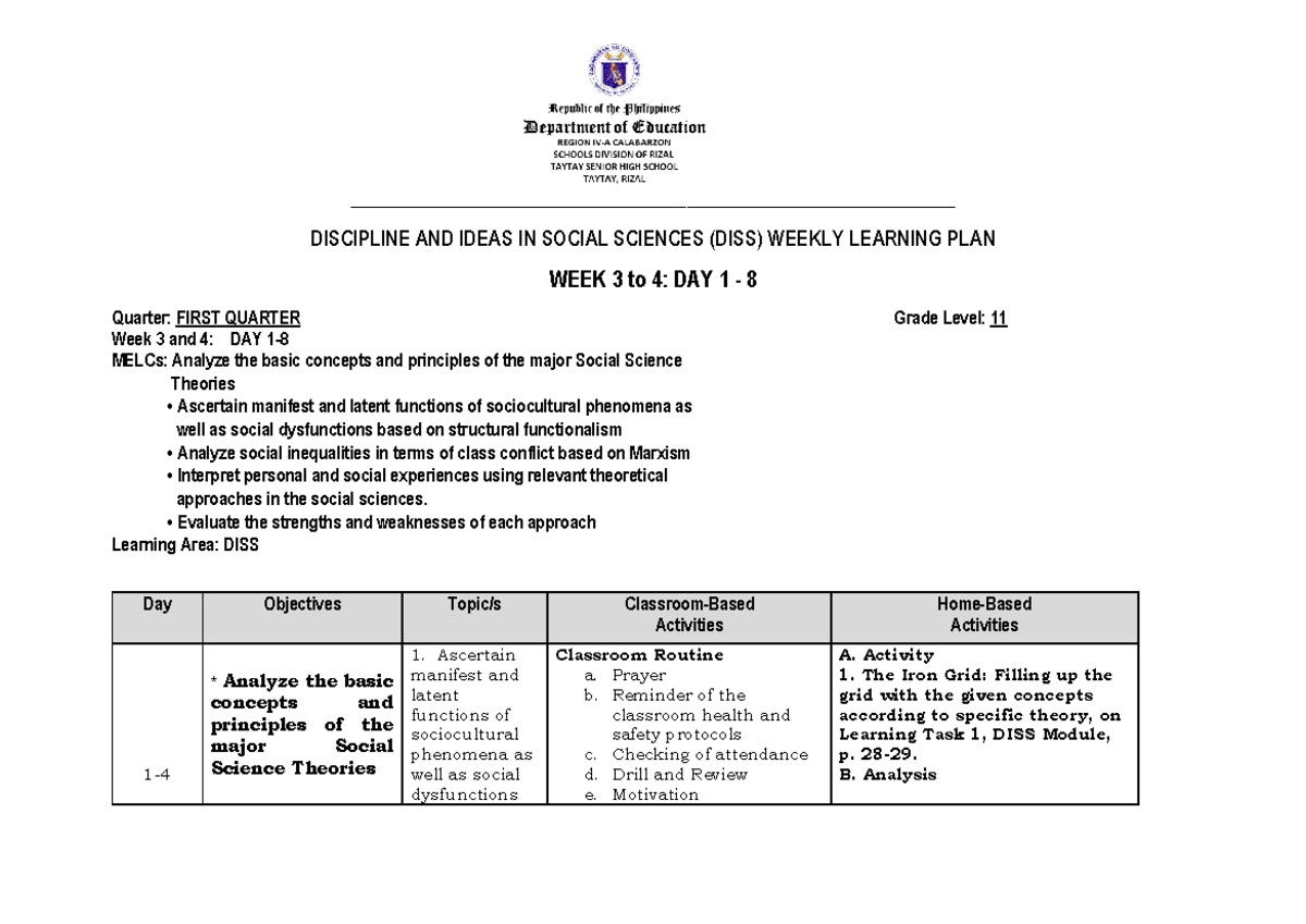 DISS WLP WEEK 3 - DISS ...