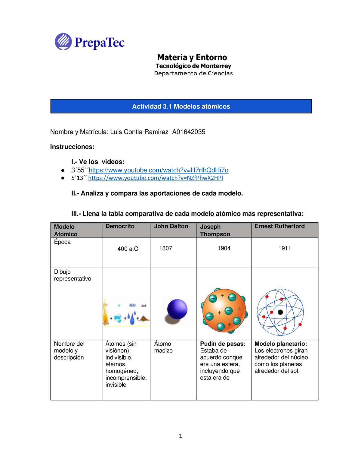 Actividad 3.1 Modelos atómicos-Luisconram - Materia y Entorno