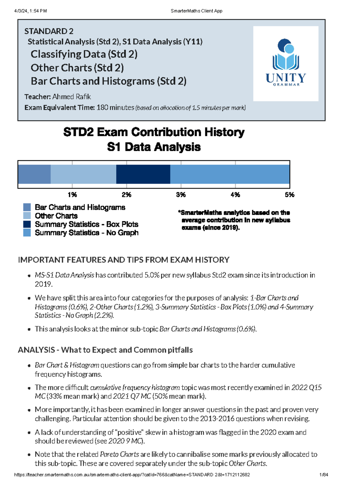 Statistical Analysis Revision Booklet 1 - STANDARD 2 Statistical ...