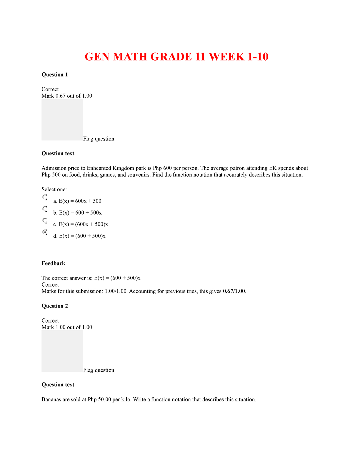 Gen Math Week 1 10 Lecture Notes 1 10 GEN MATH GRADE 11 WEEK 1 