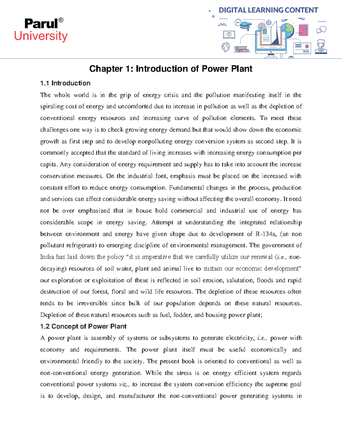 Introduction OF Power Plant-1 - Chapter 1: Introduction of Power Plant ...