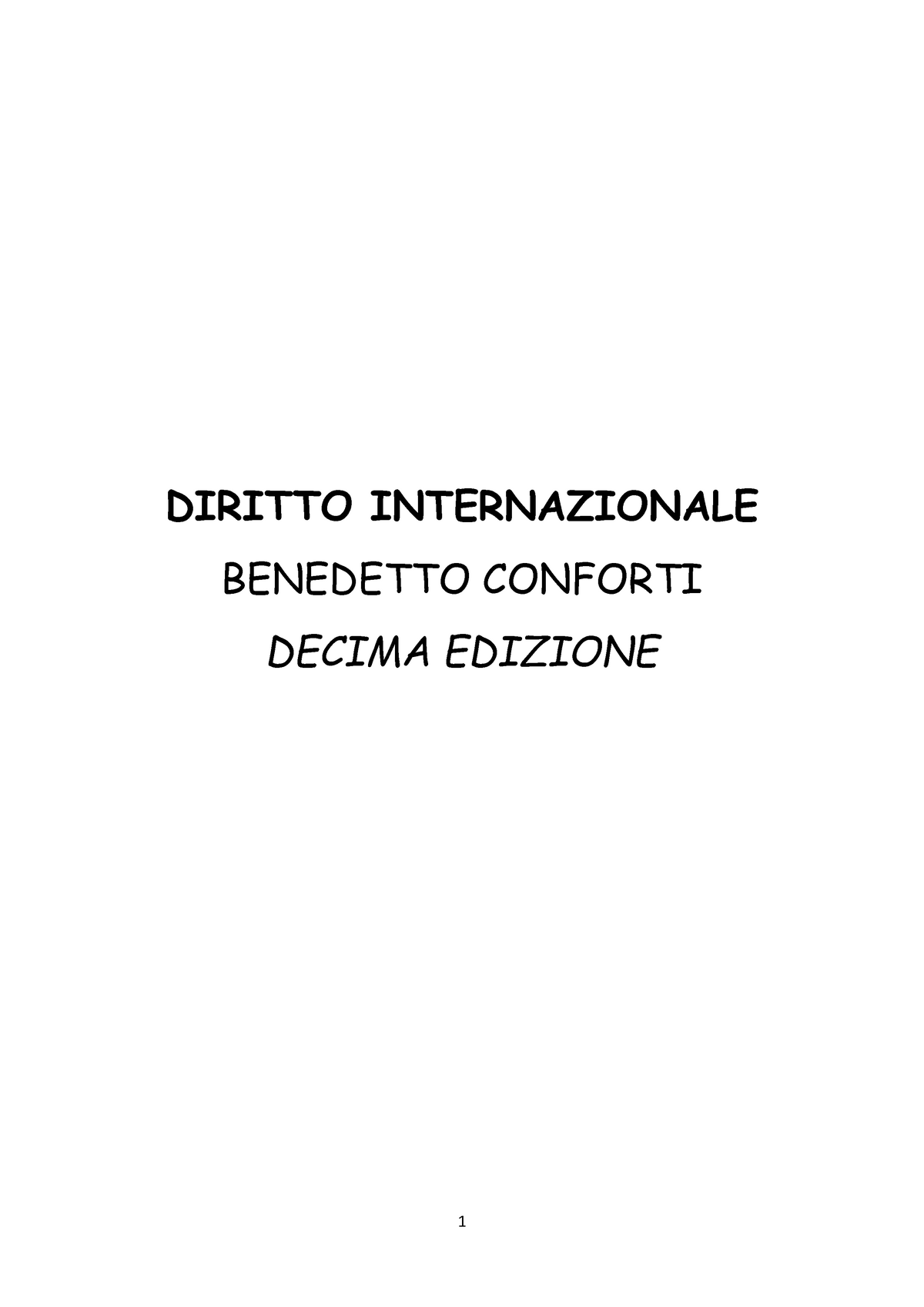 Diritto Internazionale Conforti Decima Edizione - DIRITTO ...