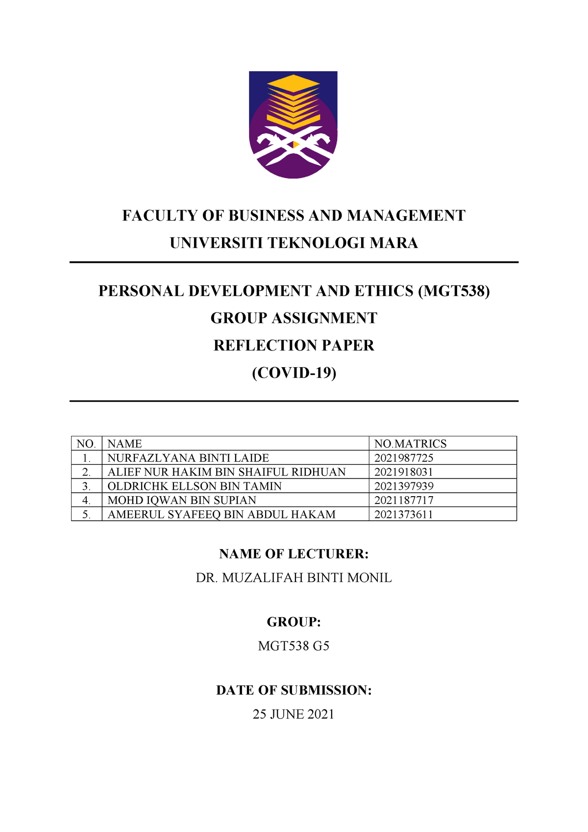 individual assignment mgt538