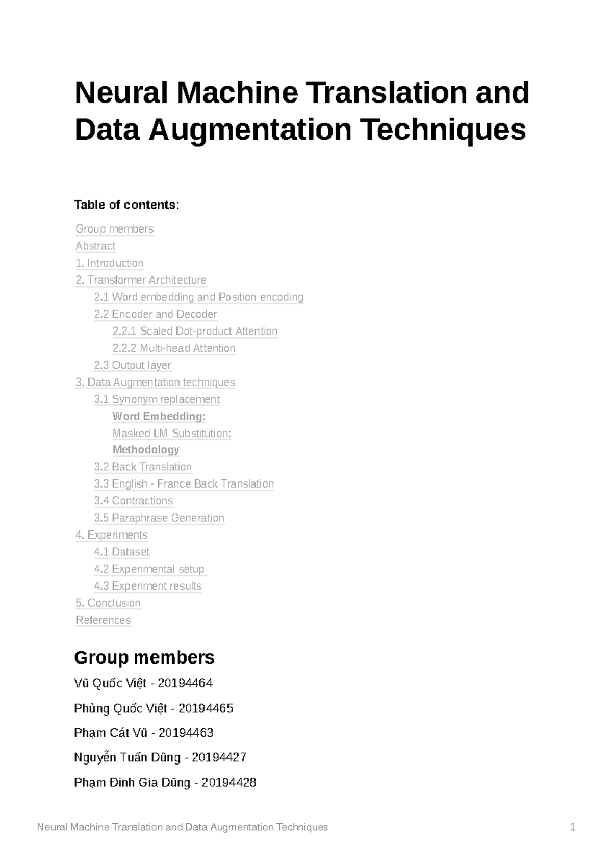 Neural Machine Translation and Data Augmentation Techniques - 2 Scaled ...