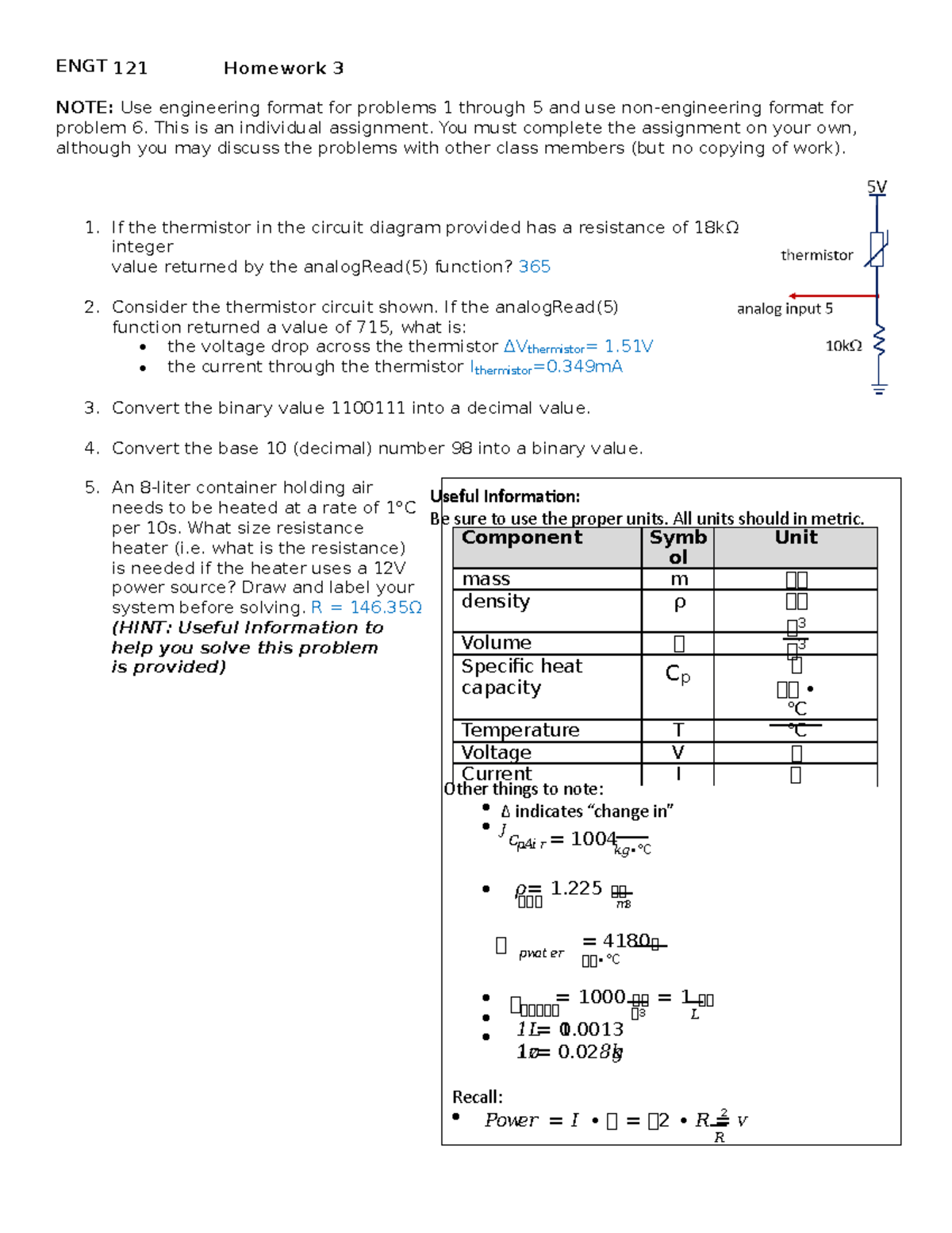 Lab notes for CHEM Useful Information Be sure to use the proper