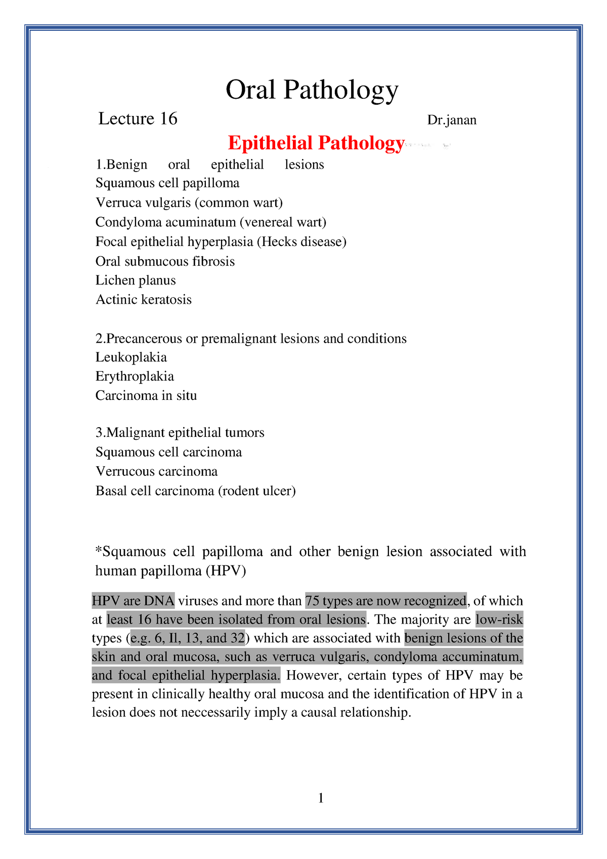 oral pathology library dissertation pdf