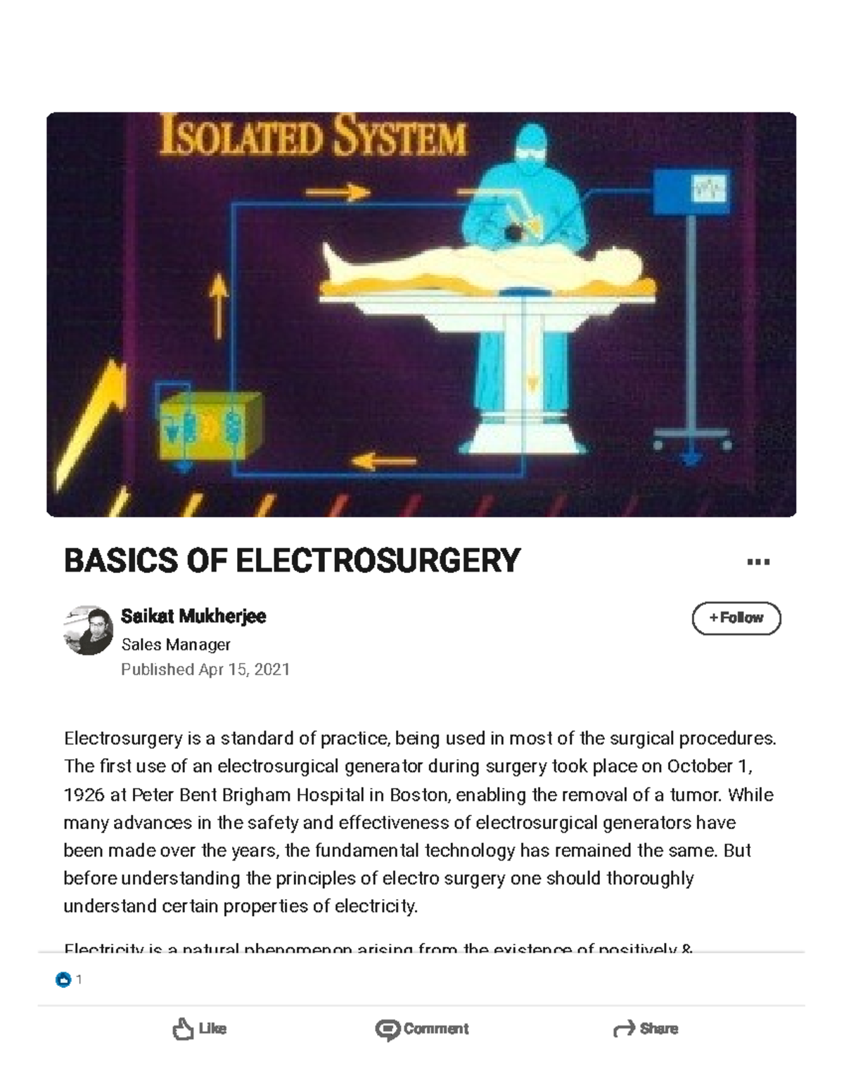 Basics OF Electrosurgery Electrosurgery is a standard of practice