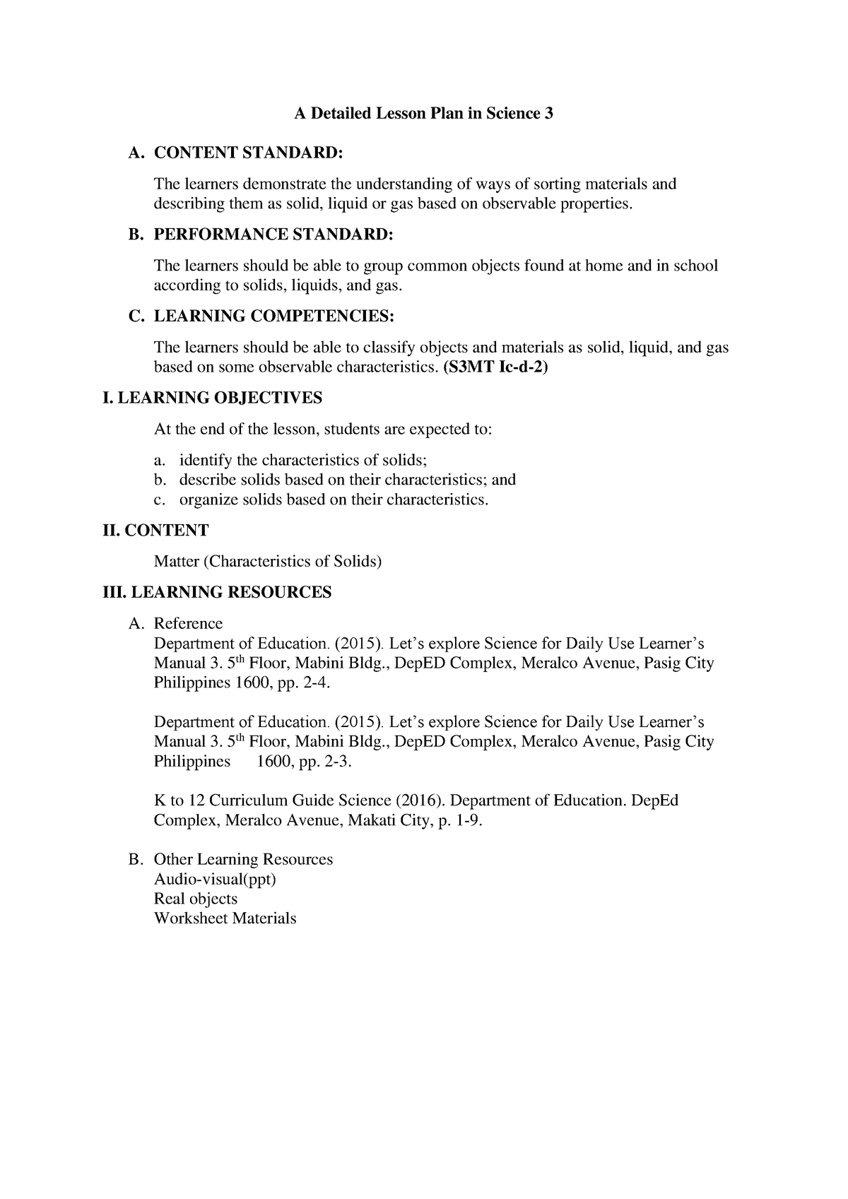 DLP- Science- Final-COPY - A Detailed Lesson Plan In Science 3 A ...