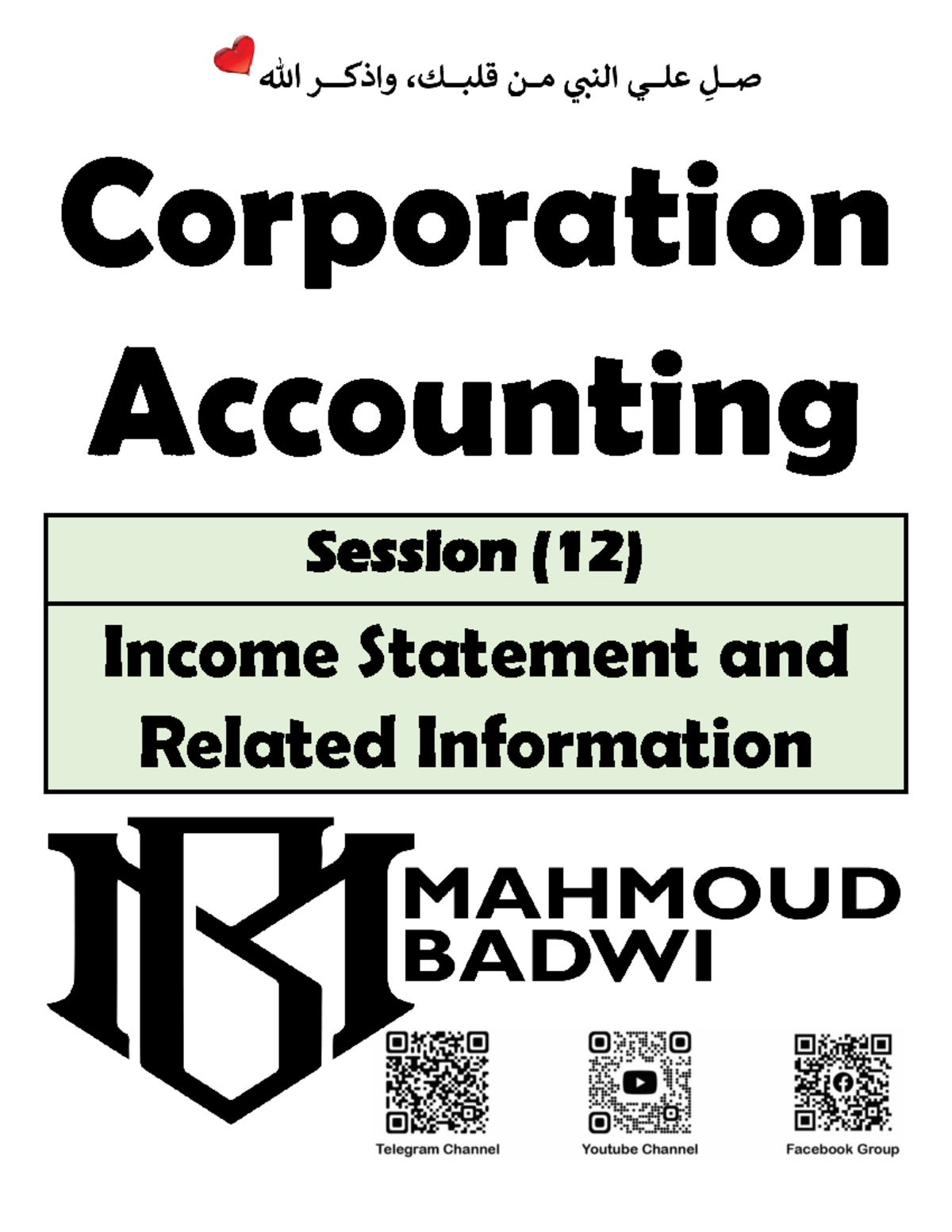 12- Corporation Accounting- Income statement and related information ...