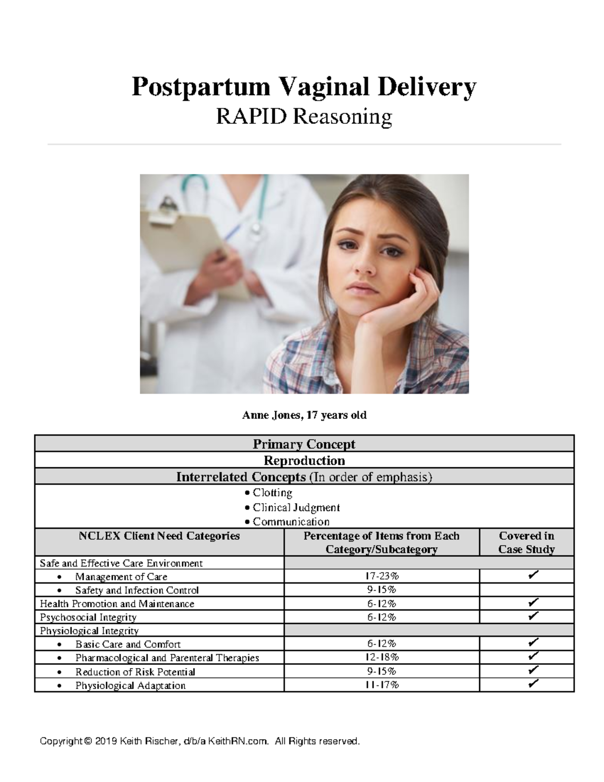 313506 - lab - Postpartum Vaginal Delivery RAPID Reasoning ####### Anne ...
