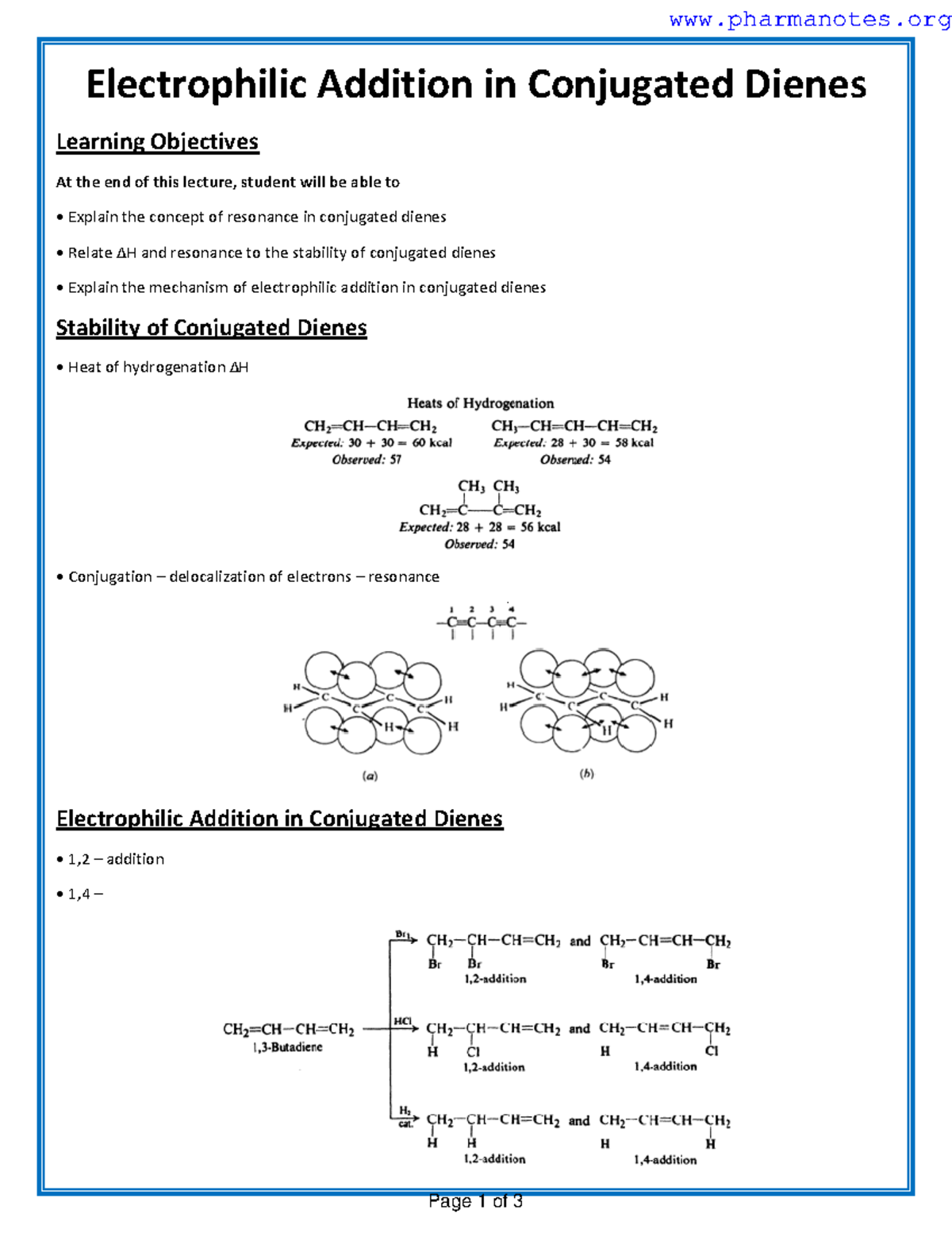 Electrophilic Addition In Conjugated Dienes - Studocu