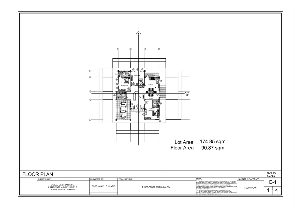 Electrical Notes - A B C D LIVING AREA KITCHEN T&B DINING AREA T&B ...