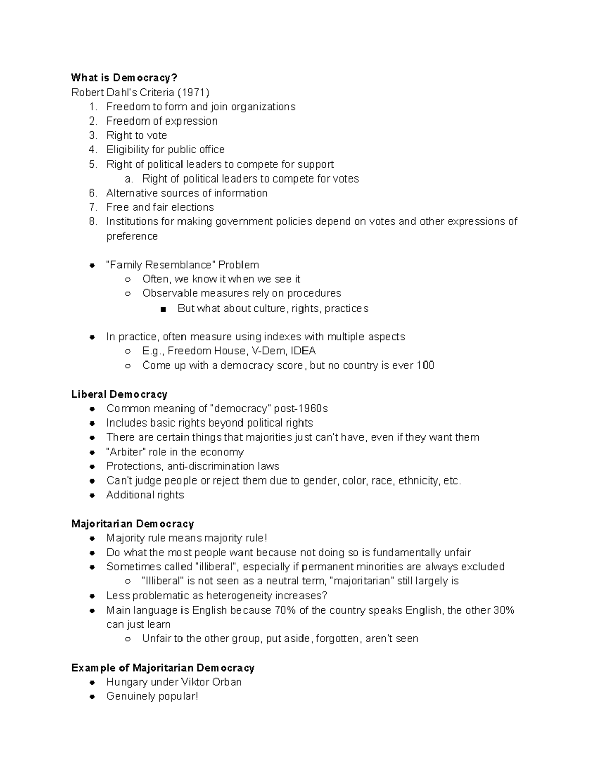 Comparitive politics module 3 democracy - What is Democracy? Robert ...
