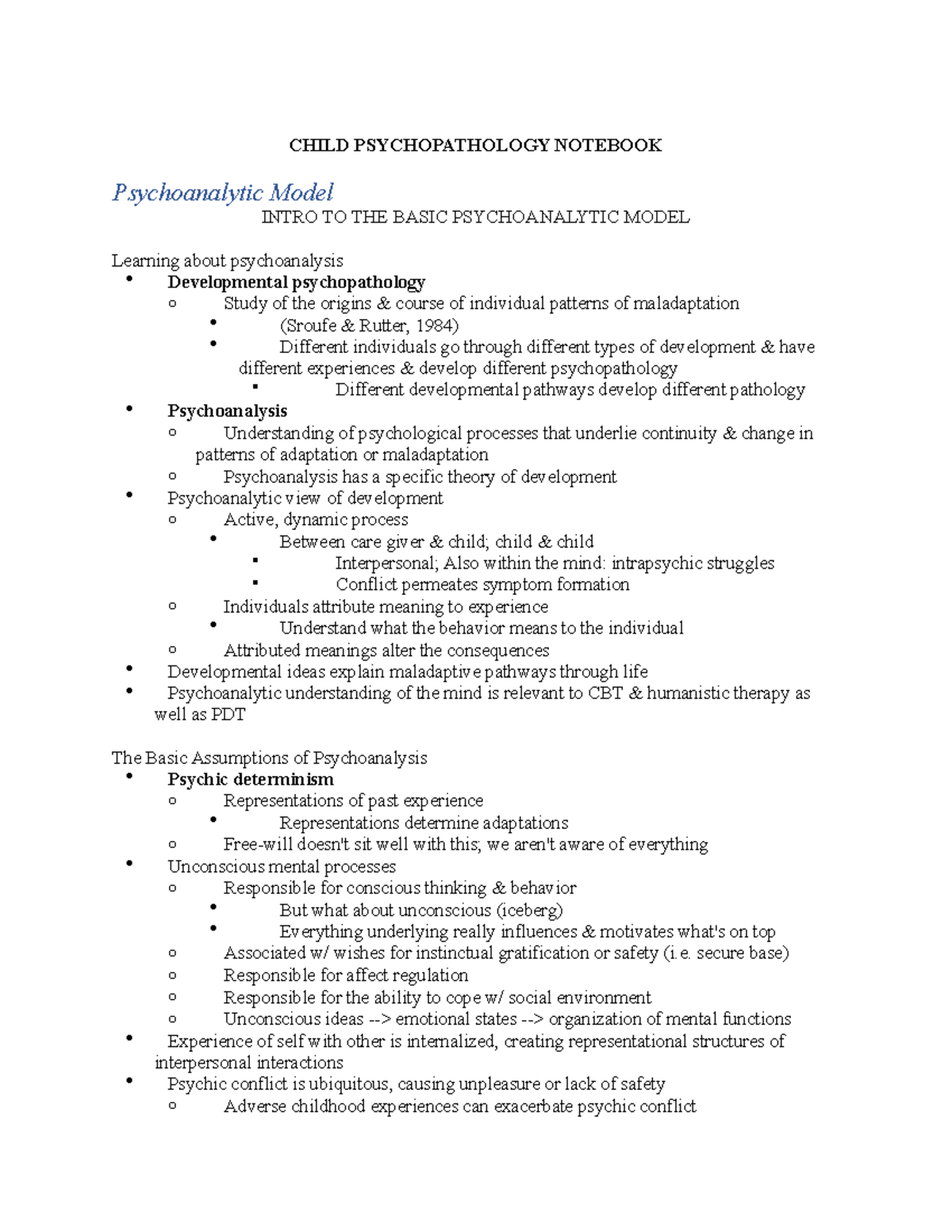Child Psychopathology NB - CHILD PSYCHOPATHOLOGY NOTEBOOK ...