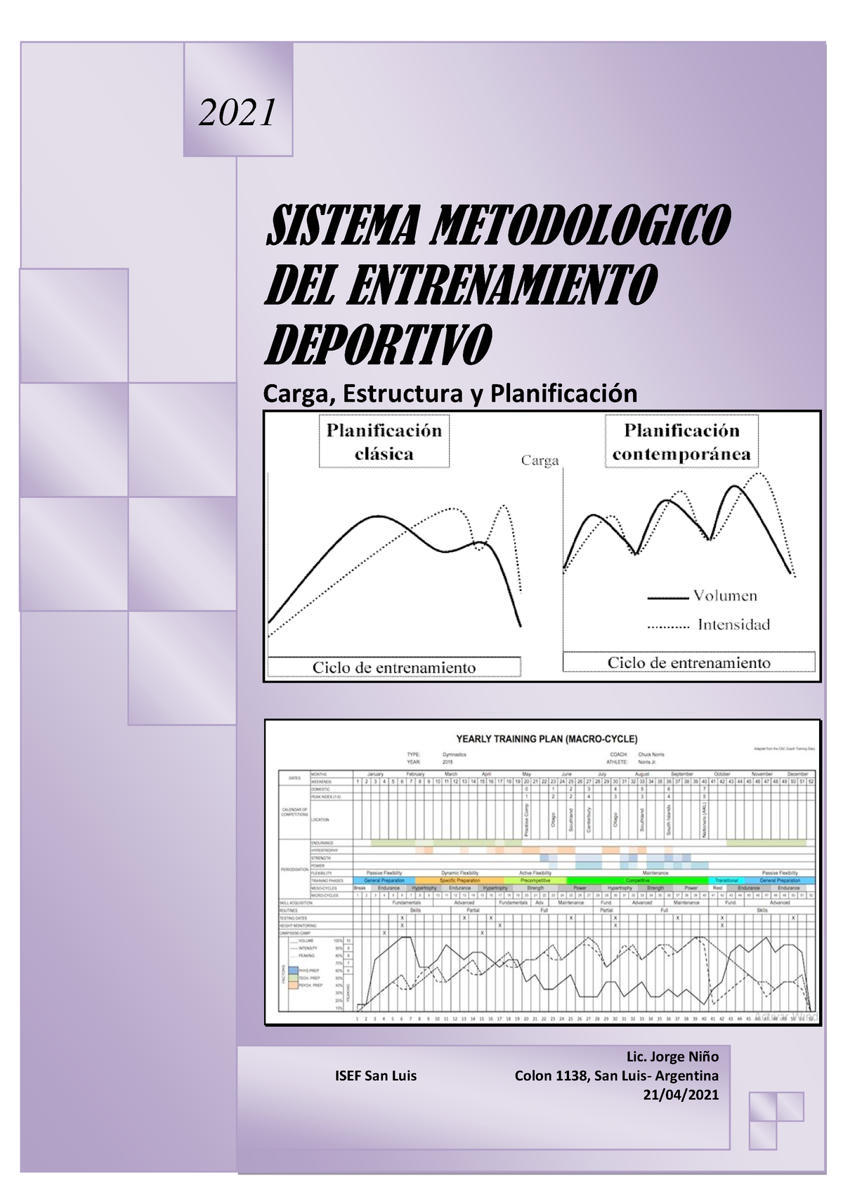 Metodologia DEL Entrenamiento Deportivo 2021 - ISFD N 801 - Studocu