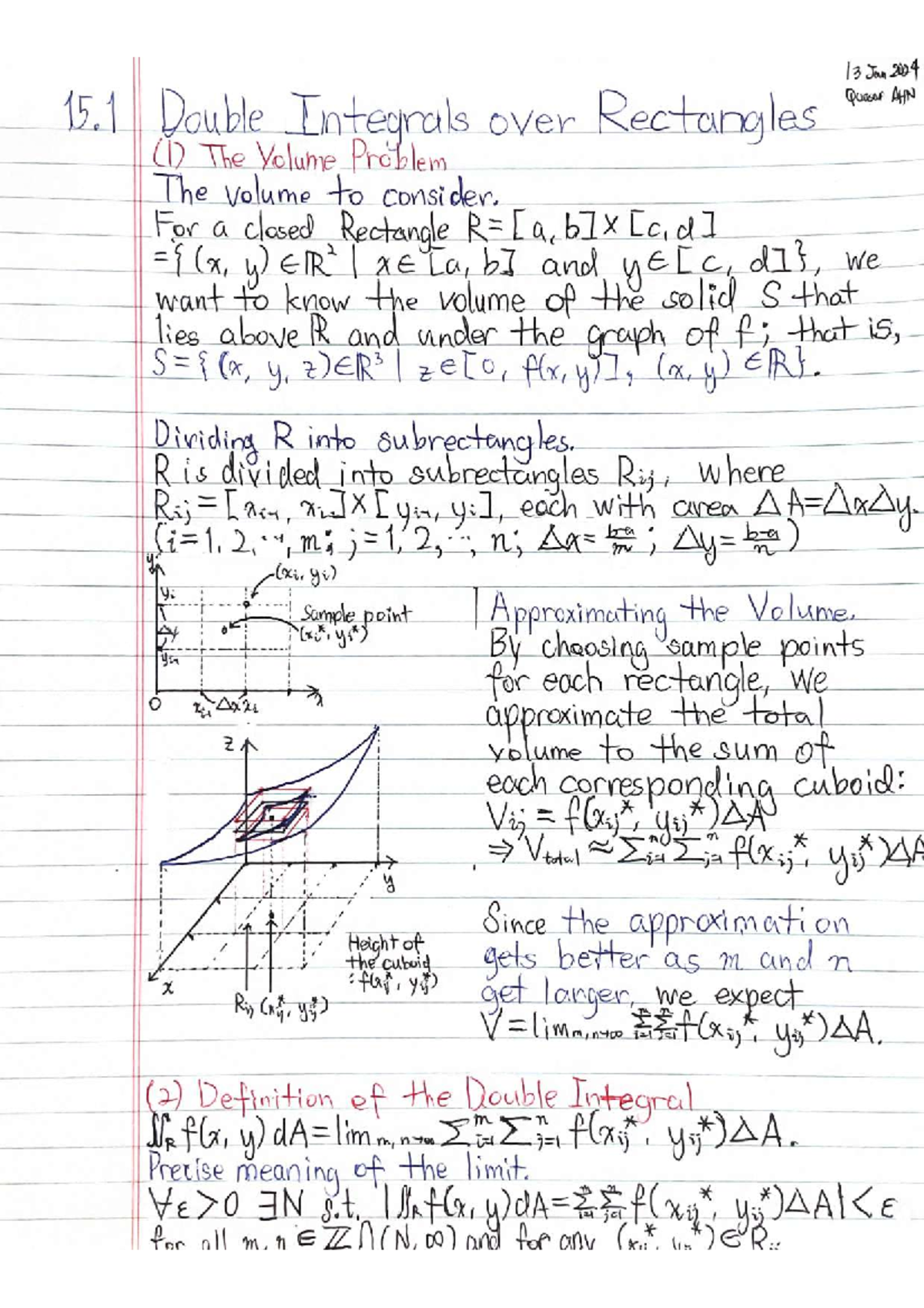 15 - Notes on the first part of Unit 15.1 of Stewart Calculus, 8/E ...