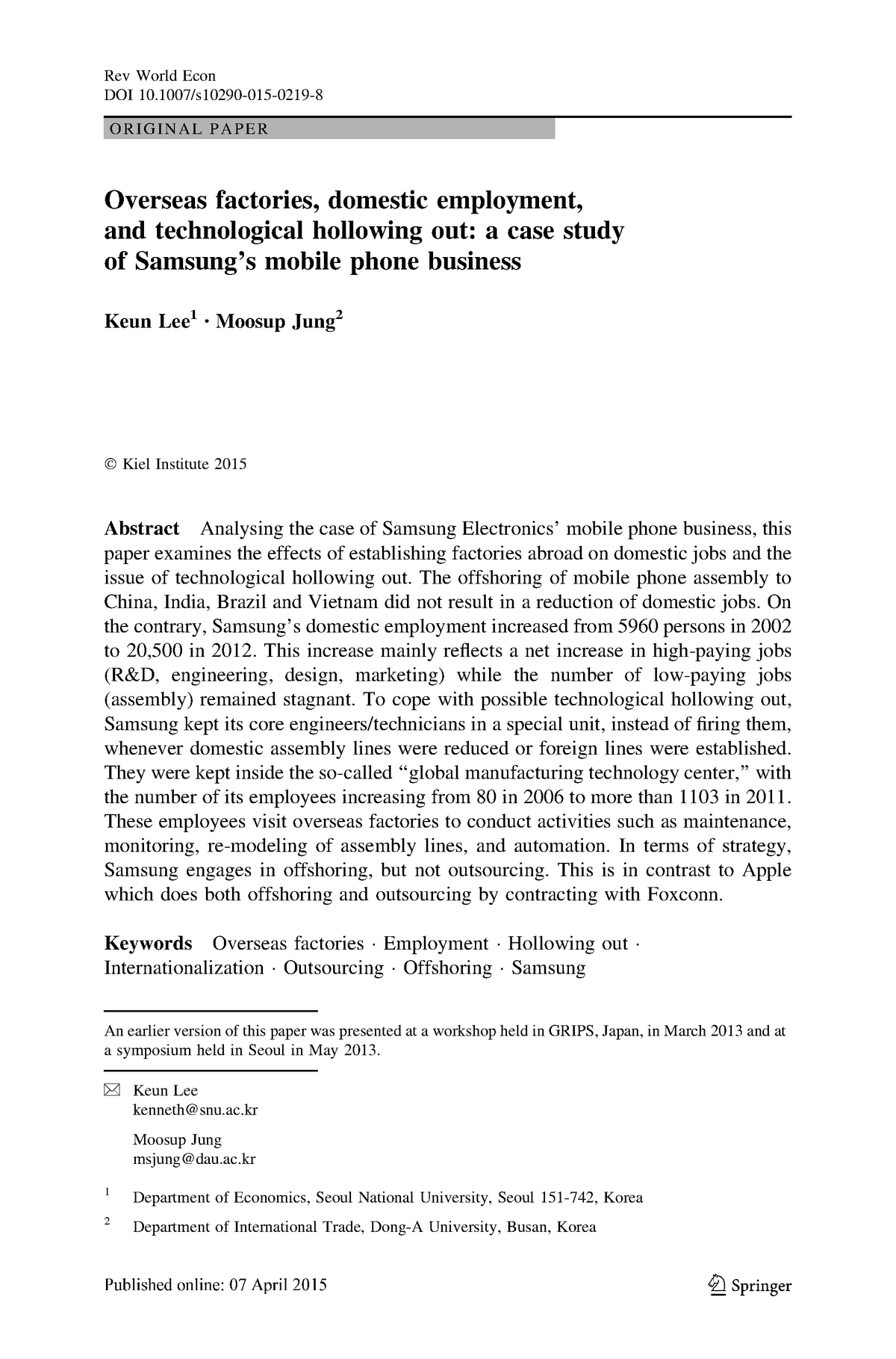 samsung globalization case study