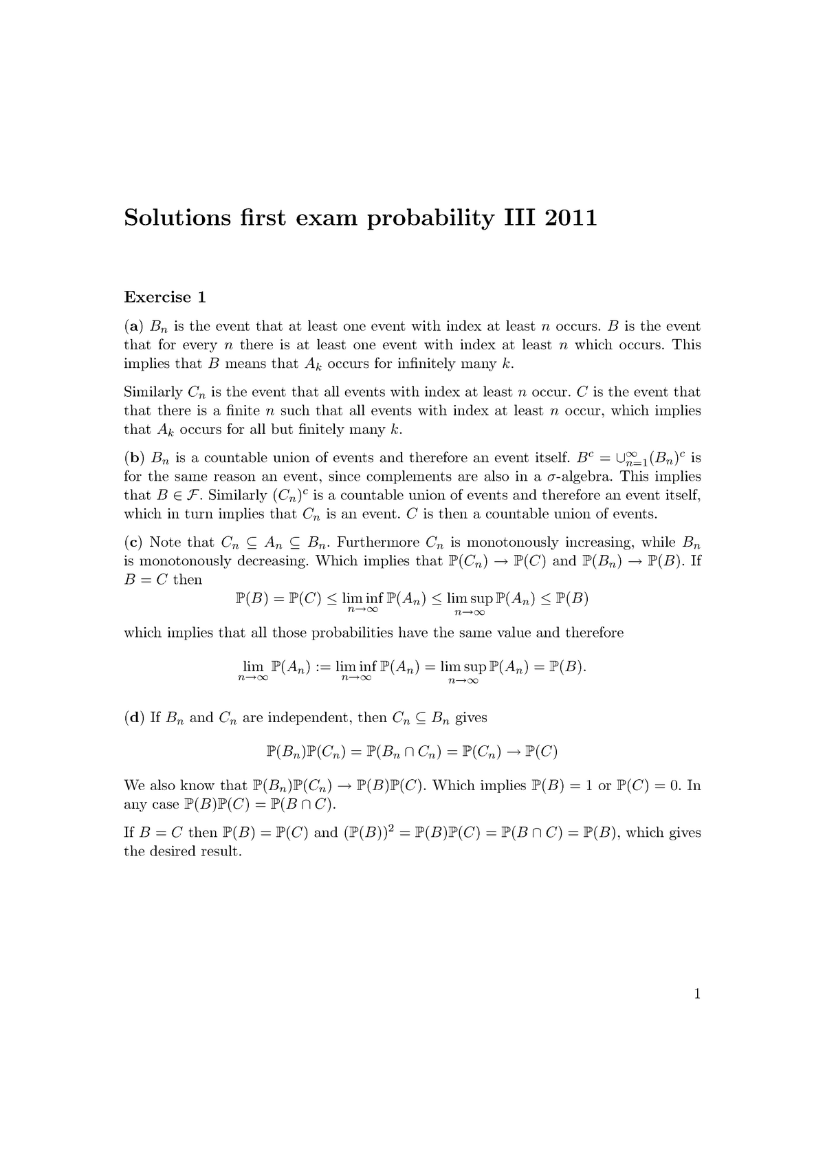 Past Exam 21 11 11 Answers Studocu