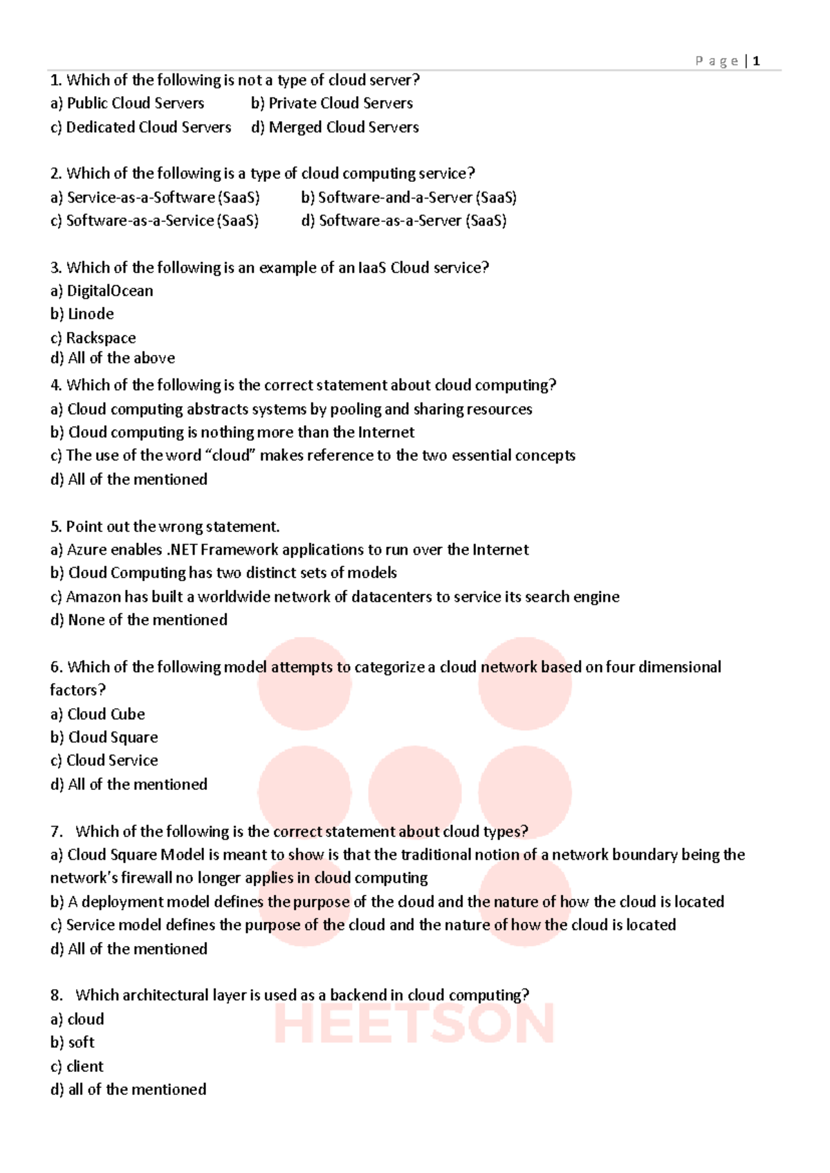 Copa mcq cloud computing - Which of the following is not a type of ...