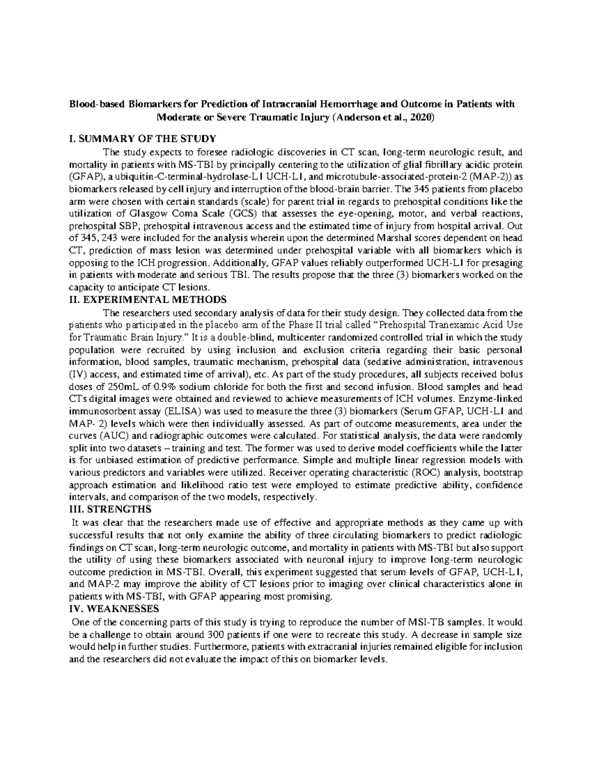 Blood based biomarkers - Blood-based Biomarkers for Prediction of ...