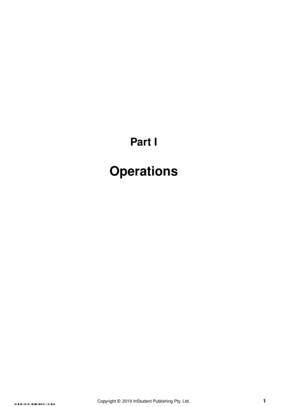 Operations summary - Studocu