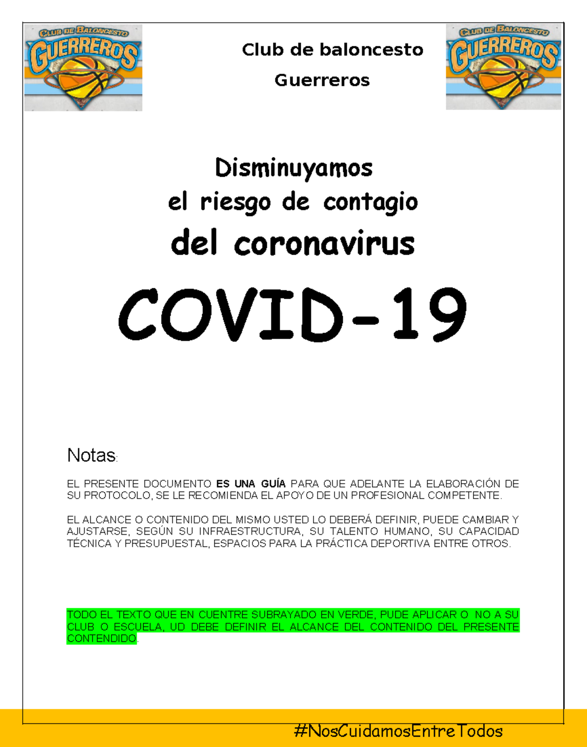 Protocolo-DE- Clubes - Disminuyamos el riesgo de contagio del ...